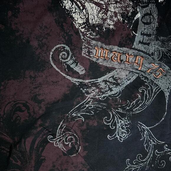 🛡️ Inhale/Exhale “Warrior Angel” Graphic Tee – Gothic Style Size L - Picture 4 of 5